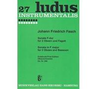 Partitions classique SIKORSKI FASCH J.F. - SONATE F-DUR - 2 HAUTBOIS ET BASSON Musique de chambre