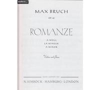 Partitions classique SIMROCK BRUCH MAX - ROMANCE IN A MINOR OP.42 - VIOLIN (VIOLA) AND ORCHESTRA Violon G