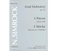 Partitions classique SIMROCK DOHNANYI ERNO - 3 PIECES OP.23 Piano G