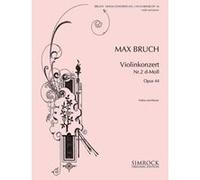 Partitions classique SIMROCK MAX BRUCH - VIOLINKONZERT N°2 D-MOLL OP.44 - VIOLON ET PIANO Violon G