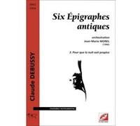 Partitions classique Symetrie DEBUSSY C. - SIX ÉPIGRAPHES ANTIQUES, 3. POUR QUE LA NUIT SOIT PROPICE - MUSIQUE DE CHAMBRE Musique de chambre