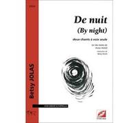 Partitions classique Symetrie JOLAS B. - DE NUIT (BY NIGHT), DEUX CHANTS À VOIX SEULE - VOIX Soprano, piano G