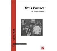 Partitions classique Symetrie SACRE G. - TROIS POÈMES DE ROBERT DESNOS - VOIX Soprano, piano