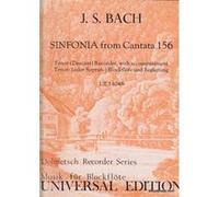 UNIVERSAL EDITION BACH J.S. - SINFONIA FROM CANTATA 156 ICH STEH MIT EINEM FUSS IM GRABE - TENOR RECORDER (DESCANT R Partition classique Bois Flûte à bec