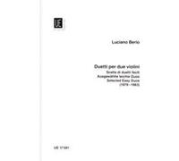 Partitions classique UNIVERSAL EDITION BERIO LUCIANO - DUETTI PER DUE VIOLINI Violon G
