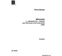 Partitions classique UNIVERSAL EDITION BOULEZ P. - MEMORIALE - FLUTE ET OCHESTRE DE CHAMBRE - CONDUCTEUR Musique de chambre G