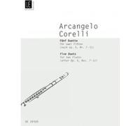 Partitions classique UNIVERSAL EDITION CORELLI A. - 5 DUETS OP.5, NR. 7-11 - 2 FLUTES Flûte traversière