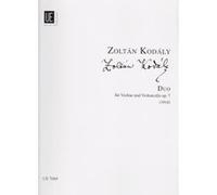 Partitions classique UNIVERSAL EDITION KODALY Z. - DUO OP. 7 - VIOLON ET VIOLONCELLE Violon G