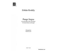 Partitions classique UNIVERSAL EDITION KODALY ZOLTAN - PANGE LINGUA Choeur et ensemble vocal