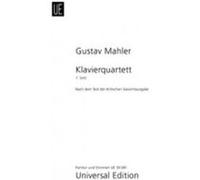 Partitions classique UNIVERSAL EDITION MAHLER G. - PIANO QUARTET 1ST MOVEMENT Musique de chambre G