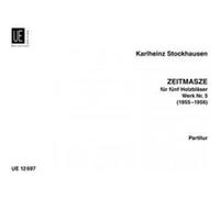Partitions classique UNIVERSAL EDITION STOCKHAUSEN K. - NO.5 ZEITMASSE SCORE NR. 5 Ensemble vents