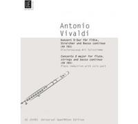 Partitions classique UNIVERSAL EDITION VIVALDI ANTONIO - CONCERTO DMAJ RV 783 - FLUTE, STRINGS AND BASSO CONTINUO Flûte traversière