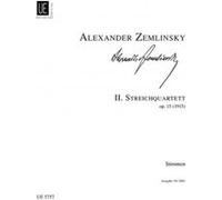Partitions classique UNIVERSAL EDITION ZEMLINSKY A. - STRING QUARTET II PARTS OP.15 - STRING QUARTET Ensemble à cordes