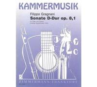 Partitions classique ZIMMERMANN GRAGNANI FILIPPO - SONATE D-DUR OP.8,1 - FLUTE ET GUITARE Flûte traversière G