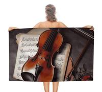 Partitions pour Violon Drap De Plage Séchage Rapide Serviette De Bain Grande Drap De Bain pour Spa Douche Piscine 80X130Cm