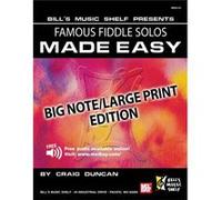 Partitions variété, pop, rock... MEL BAY DUNCAN CRAIG - FAMOUS FIDDLE SOLOS MADE EASY - BIG NOTE/LARGE PRINT EDITION - VIOLIN Cordes