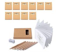 Partituki - Set de 50 Boîtes avec Crayons de Couleur Mini, 1 Livre de Coloriage et 1 Taille-Crayon (300 Crayons, 50 Feuilles pour Enfants)