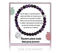 PARTNER Cadeau significatif de fin d'année pour enseignants, cadeau de remerciement pour enseignant, idée de fête des enseignants, bracelets de perles faits à la main pour les femmes à la retraite