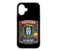Partners in Brine Sardines en Conserve Dad Joke Retro Sardine Pun Coque pour iPhone 16