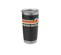 PARTRIDGE Retro 70s 80s Sunset Stripe Gobelet isotherme en acier inoxydable double paroi