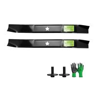 Parts Camp Lot de 2 lames mulching 134149 532134149 pour tondeuse de 106,7 cm 138971 532138971 138498 532138498 lames de rechange pour Hus qvarna YTH18542 YTA18542 PR oulan PP19 A42, trou étoile à 5