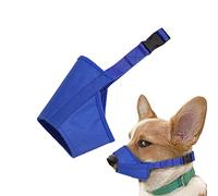Parts Express Muselière pour chien, muselière douce, anti-aboiement, respirante, imperméable, réglable, pour chiens de petite et moyenne taille, bleu (M)