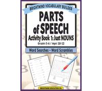 Parts of Speech Vocabulary Builder: Activity Book 1 - Just Nouns: Grammar Puzzle Workbook for Grades 5-6 (Ages 10-12) - Word Search and Word Scramble Review Activities