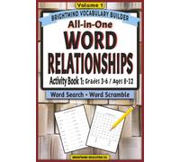 Parts of Speech Vocabulary Builder: Activity Book 1 - Mixed Word Relationships: Volume 1: Grammar Puzzle Workbook for Grades 3-6 (Ages 8-12) - Word Search, Word Scramble, and Latin Roots Review