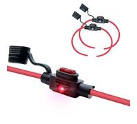 parts PTT 2 packs étanches, résistantes à l'eau, conformes à la norme IP67, porte-fusible Low profile en ligne avec LED, 12 AWG pour automobile et marine.
