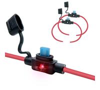 parts PTT 2 packs étanches, résistantes à l'eau, conformes à la norme IP67, porte-fusible Micro 2 en ligne avec LED, 12 AWG pour automobile et marine.