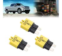 parts PTT T3 Réinitialisation manuelle Fuse Disjoncteur 20A ATC/ATO 28VDC Disjoncteur Fuse Kit Porte-fusible en ligne réinitialisable Protection Pour Voiture Camion bateau RV Manuel Type 3 Pack