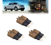 parts PTT T3 Réinitialisation manuelle Fuse Disjoncteur 7.5A ATC/ATO 28VDC Disjoncteur Fuse Kit Porte-fusible en ligne réinitialisable Protection Pour Voiture Camion bateau RV Manuel Type 3 Pack