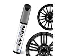 PARTS4EV Vernis de retouche noir mat pour jantes alu - Réparation DIY des rayures, dégâts de bordure et impacts de gravillons, étanche, résistant UV & couleur fidèle pour autos, motos & vélos