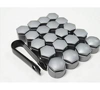 Partsdealers Cache-écrous de roue pour AUDI Q7 2006-2015 19 mm CACHE-BOULON DE VERROUILLAGE AVEC OUTIL GRIS CLAIR MAT