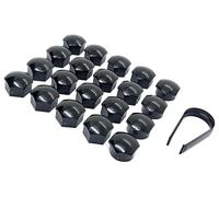 Partsdealers Cache-écrous de roue pour Volvo S60 S80 S90 V60 V90 XC40 XC60 XC90 POLESTAR CAPUCHONS DE VERROUILLAGE ENSEMBLE (Petit Type, Noir)
