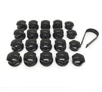 Partsdealers Cache-écrous de roue pour Volvo S60 S80 S90 V60 V90 XC40 XC60 XC90 POLESTAR (grand type, noir)