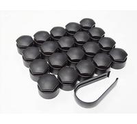 Partsdealers® Cache-écrous ronds pour Audi A1 A3 A4 A5 A6 A7 A8 TT Q3 Q5 Q7 17 mm (noir mat)