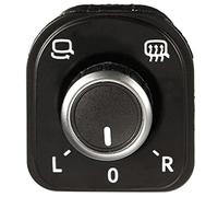 Partsline Bouton Commodo de Réglage de Rétroviseurs Électrique Noir, Chrome 6 Pins Compatible ALHAMBRA EOS GOLF PLUS V GOLF VI
