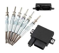 Partsline Kit relais de préchauffage + 6 bougies M10x1.0 compatible avec Série 3 5 X3 X5 X6 3.0d équivalent à 12217788327, 12237786869