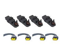 Partsline Lot 4 Kits de Réparation Avec Boitier Module Confort Temic Lève-Vitre Electrique + Prise Fiche compatible pour CLIO 3 ESPACE 4 LAGUNA 2 MEGANE 2 SCENIC 2-440788 440746