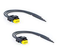 PARTSLINE - (Lot de 2) Kit Réparation Feu Arriere Connectique Faisceau Feux Cable Cablage Prise Platine Connecteur Arriere Gauche + Droit Compatible pour Qashqai ou Megane 2 Phase 1