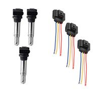 PARTSLINE - (Lot de 3) Bobine d'allumage Crayon avec faisceau compatible pour Moteur 1.2 1.4 Tfsi Tsi 1.6 Fsi équivalent à 036905715A 036905715F 036905100A 06B905115ZSE030 0986221023 0040102030