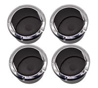 Partsline (Lot de 4) Grille Buse Noire et Chromée de Ventilation compatible avec DOKKER DUSTER LODGY LOGAN SANDERO NV400 MOVANO B MASTER 3 - Réf. OEM 8200464605 6001547587