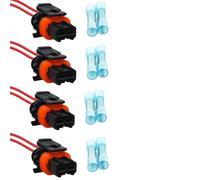PARTSLINE - (Lot de 4) Kit Réparation Prise Fiche Connecteur Connectique Cablage Faisceau Electrique Cable Injecteur 2,8 HDI JTD équivalent à 1350885080 compatible pour Boxer Jumper Ducato