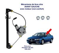 Partsline Mécanisme de Lève Vitre Électrique Avant Gauche AVEC Moteur NON CONFORT compatible avec 406 4/5 Portes 9221K7