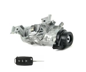 Partsline Neiman Antivol de Direction AVEC Interrupteur d'Allumage, Barillet ET 1 Clé Programmable compatible avec A3 Q3 ALTEA IBIZA V LEON TOLEDO SUPERB YETI CADDY EOS GOLF POLO - 1K0905851B