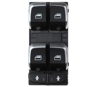 Partsline Platine Noire et Chrome de Lève Vitre Avant Gauche Côté Conducteur compatible avec A6 C7 A7 SPORTBACK Q3-4G0959851 4GD959851B