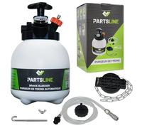 Partsline Purgeur de Frein Automatique et d'Embrayage Multimarques 3 Litres | Avec adaptateurs multimarques. Purge et vidange du circuit de freinage. Capacité : 3 litres