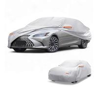 Partuto 1 Housse De Voiture Universelle Imperméable Toutes Saisons Extérieure Protection Anti-UV Soleil Pluie 190T-Pu Ton Argent Convient pour Berline Longueur 165" À 177"