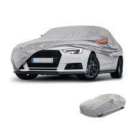 Partuto 1 Housse De Voiture Universelle Imperméable Toutes Saisons Protection Extérieure Anti-UV Soleil Pluie Ton Argent 190T-Pu Convient pour Berline Longueur 187" À 198"